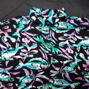 Vintage 90s California Krush Fish Hawaiian Shirt